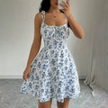 Floral Spaghetti Strap Summer Dress | Casual Beach Sundress Mini Dress for Vacation & Everyday Wear