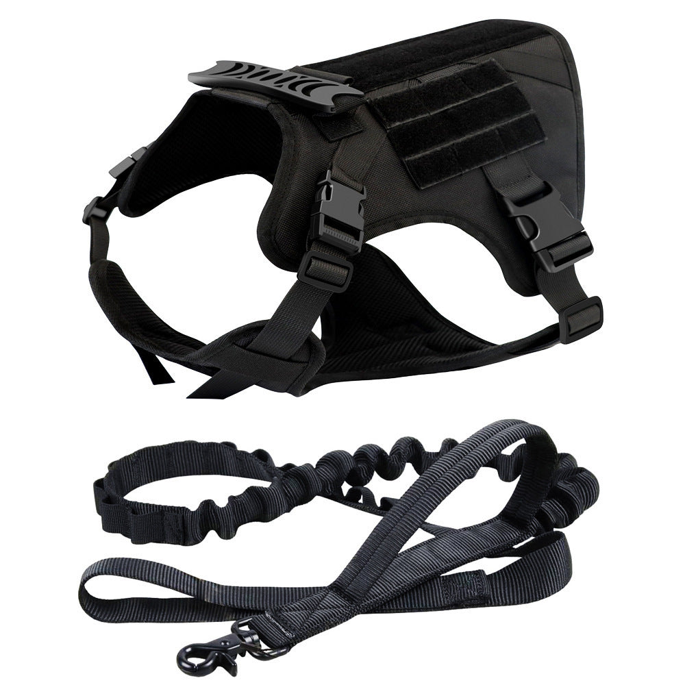 Heavy-Duty Tactical Dog Harness Vest – Adjustable No-Pull Military Training Harness for Medium & Large Dogs