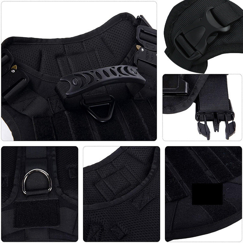 Heavy-Duty Tactical Dog Harness Vest – Adjustable No-Pull Military Training Harness for Medium & Large Dogs