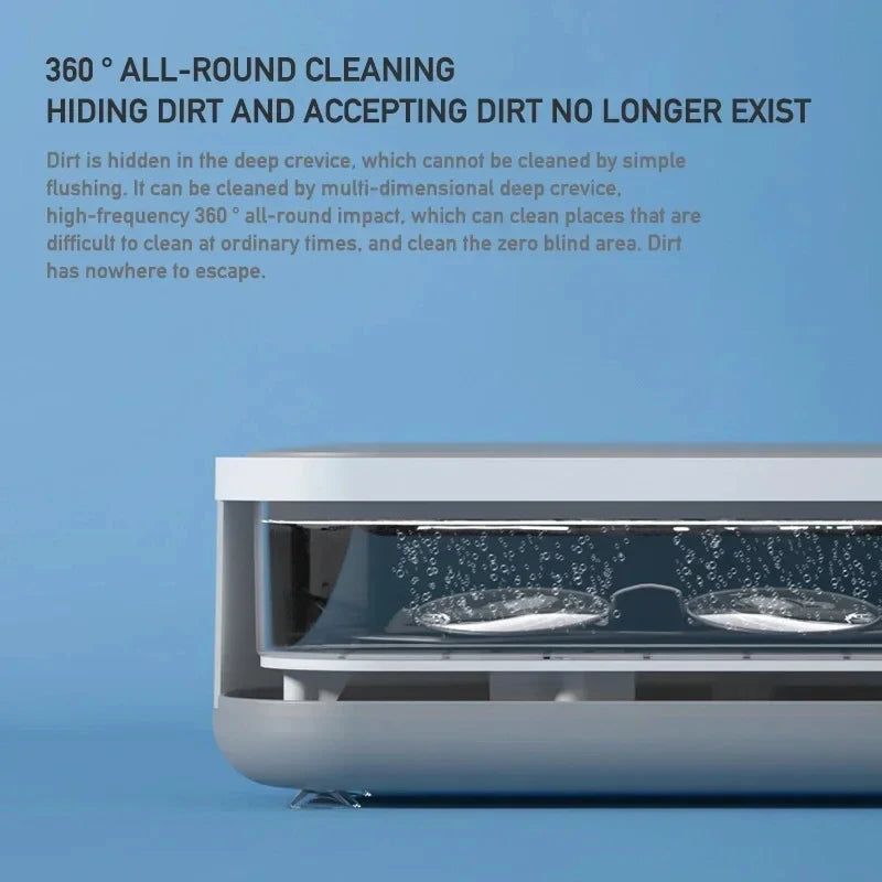 Ultrasonic Jewelry & Glasses Cleaner Machine | Professional Cleaner for Rings, Watches, Makeup Brushes, Coins & Eyeglasses