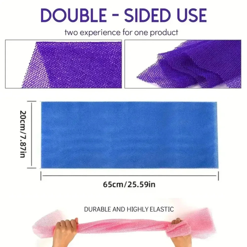 African Exfoliating Bath Net Sponge | Double-Sided Body Scrubber & Shower Loofah for Deep Cleansing
