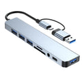 8-in-1 USB-C Hub Adapter | HDMI, USB 3.0, SD/TF Card Reader, 3.5mm Audio & USB-C Dock for Laptop, MacBook, Tablet & Phone
