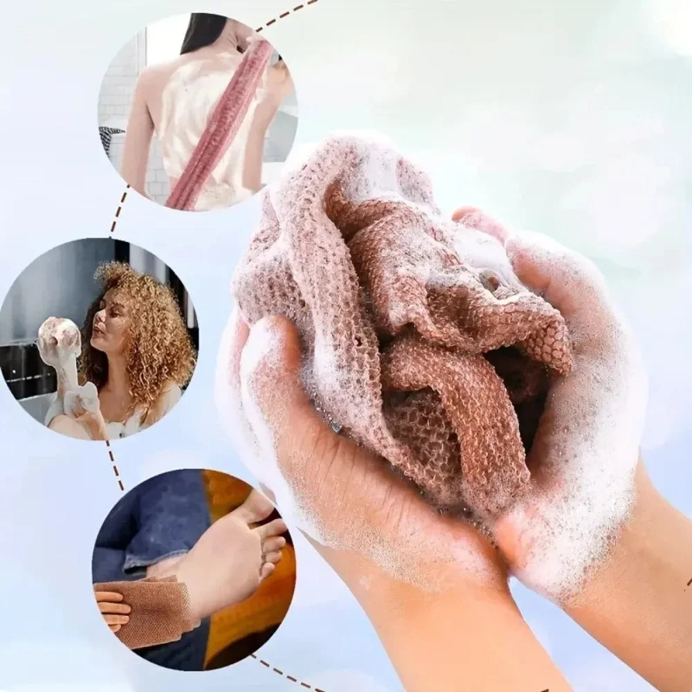 African Exfoliating Bath Net Sponge | Double-Sided Body Scrubber & Shower Loofah for Deep Cleansing